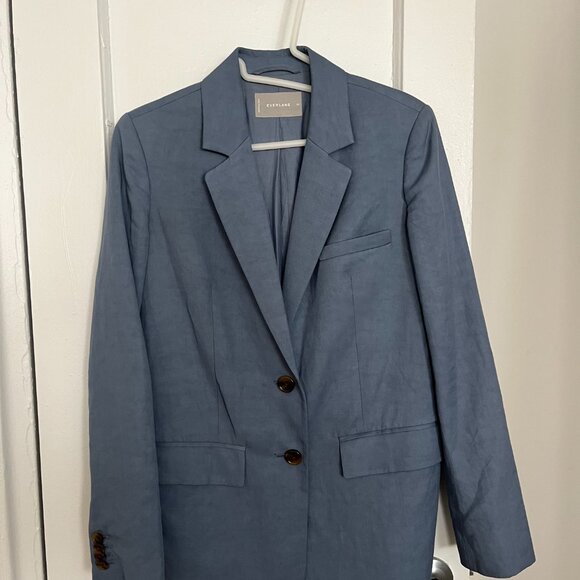 Everlane Oversized Lightweight Blazer in light blue (size 00) - Picture 4 of 8